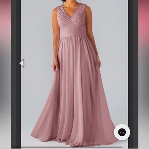 bridesmaid dress in color Desert Rose